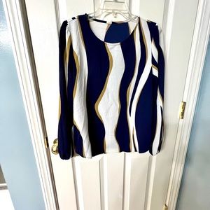 Size Medium Blouse with tie waist.